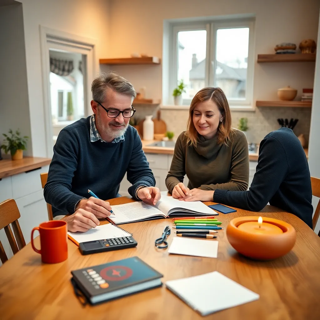 Familie bespreekt wekelijks budget aan keukentafel