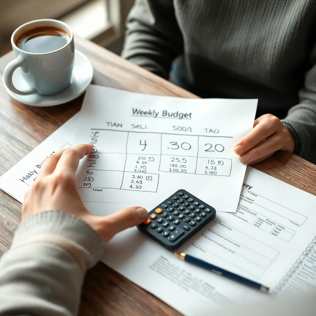 Visualisatie van financiële vrijheid door wekelijks budgetteren