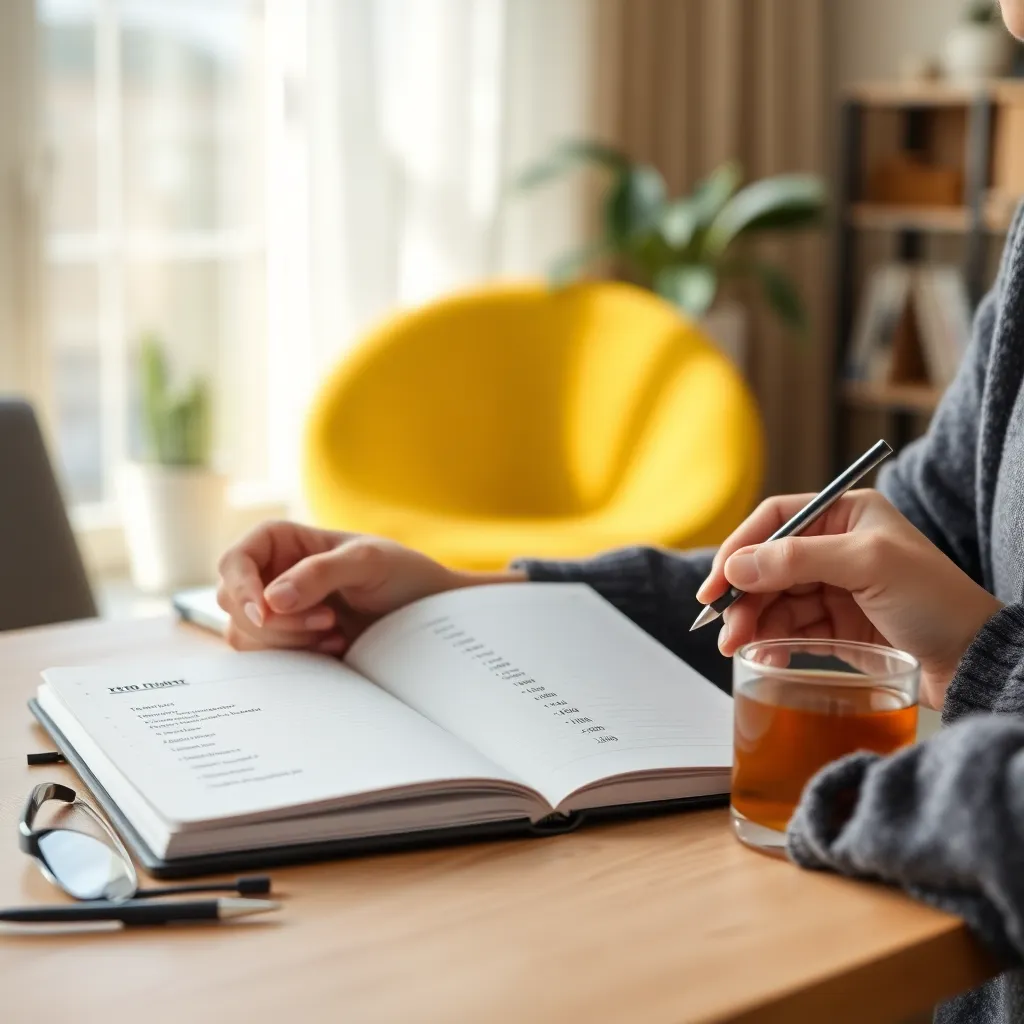 Persoon maakt zero-based budget voor de week